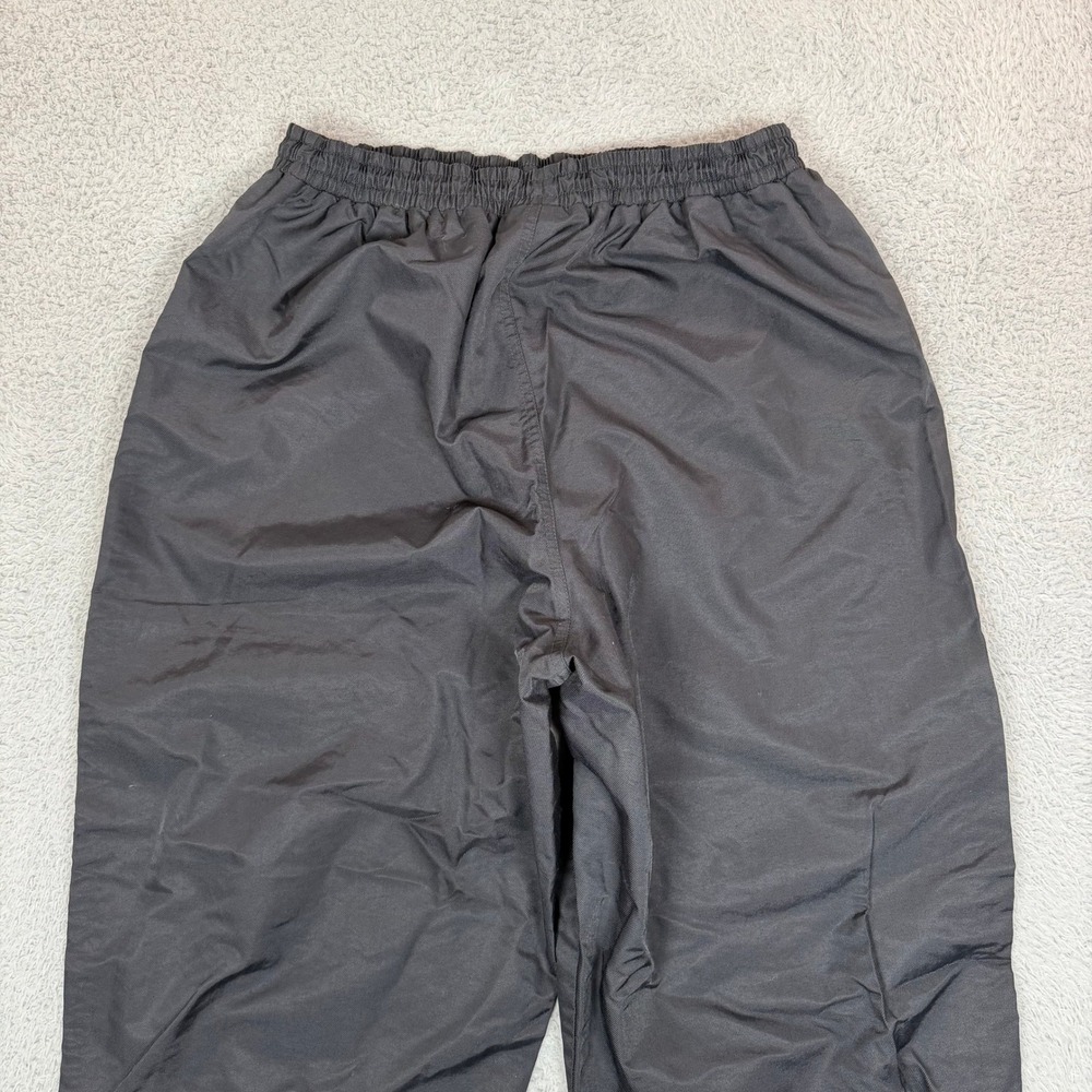 Vintage Adidas Mens XL Black Nylon Cargo Track Pants 3 Stripe Windbreaker 90s - Picture 4 of 10